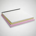 Stack of notepads isolated on white background Royalty Free Stock Photo