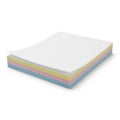 Stack of pastel notepads isolated on white background Royalty Free Stock Photo
