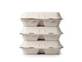 Stack of takeout containers isolated on white background Royalty Free Stock Photo