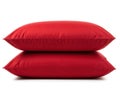 Stack of red pillows isolated on white background Royalty Free Stock Photo