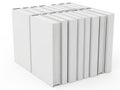 Stack of white binders isolated on white background Royalty Free Stock Photo