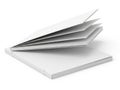 Stack of white paper sheets isolated on white background Royalty Free Stock Photo
