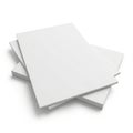 Stack of white paper sheets isolated on white background Royalty Free Stock Photo