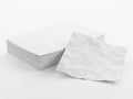 Stack of paper sheets isolated on white background Royalty Free Stock Photo