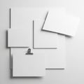 Stack of white papers isolated on white background Royalty Free Stock Photo