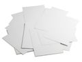 Stack of white papers isolated on white background Royalty Free Stock Photo