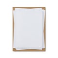 Stack of white papers isolated on white background Royalty Free Stock Photo