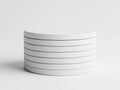 Stack of white plates isolated on white background Royalty Free Stock Photo