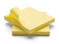 Stack of yellow sticky notes isolated on white background Royalty Free Stock Photo