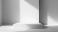 Stark Minimalist Canvas with Blank Gray Gradient Background