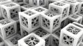 Abstract 3D White Cubes Geometric Pattern Good Resolution Stock Photo Royalty Free Stock Photo