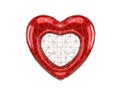 Geometric red heart with wireframe interior Royalty Free Stock Photo