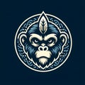 the blue monkey is angry Royalty Free Stock Photo