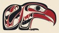 Native American Eagle Art Northwest Coast Style Royalty Free Stock Photo