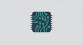 This image features a stylized illustration of a microchip against a light gray Royalty Free Stock Photo