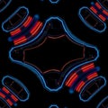 Neon glowing Abstract Portal Royalty Free Stock Photo