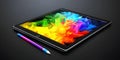 Vibrant Tablet Display with Stylus
