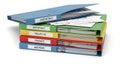 Stacked colorful business folders show organization Royalty Free Stock Photo