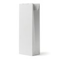 A tall, white, rectangular cardboard box with a small handle on top. isolated on transparent background Royalty Free Stock Photo