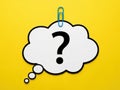 Question mark in thought bubble Royalty Free Stock Photo