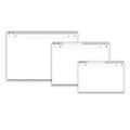 Three browser windows isolated on white background Royalty Free Stock Photo