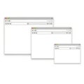 Three browser windows isolated on white background Royalty Free Stock Photo