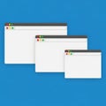 Three browser windows icon isolated on white background Royalty Free Stock Photo