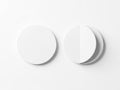 Three circular objects isolated on white background Royalty Free Stock Photo