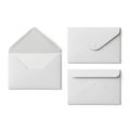 Three envelopes isolated on white background Royalty Free Stock Photo