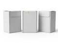 Three empty cardboard boxes isolated on white background Royalty Free Stock Photo