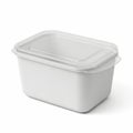 Plastic container with lid isolated on white background Royalty Free Stock Photo