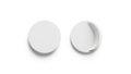 Two circular objects isolated on white background Royalty Free Stock Photo