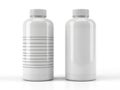Two empty plastic bottles standing side by side Royalty Free Stock Photo