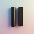 Two black rectangular objects on a pastel background Royalty Free Stock Photo