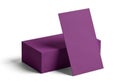 Two vibrant purple foam blocks stacked against a white background Royalty Free Stock Photo