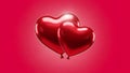 Two Red Heart Balloons Royalty Free Stock Photo