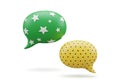Two speech bubbles with patterns Royalty Free Stock Photo