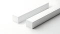 Two white rectangular blocks on a plain background Royalty Free Stock Photo
