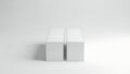 Two white rectangular blocks on a plain background Royalty Free Stock Photo