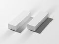 Two white rectangular blocks isolated on white background Royalty Free Stock Photo