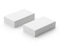 Two white rectangular blocks isolated on white background Royalty Free Stock Photo