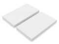Two white rectangular blocks isolated on white background Royalty Free Stock Photo