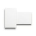 The image features two white rectangular objects placed on a flat surface. The objects have a slight shadow and reflection, giving Royalty Free Stock Photo