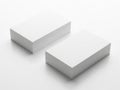Two white rectangular prisms isolated on white background Royalty Free Stock Photo