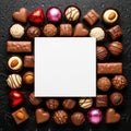 Assorted chocolates isolated on white background Royalty Free Stock Photo