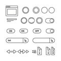 Graphical user interface elements isolated on white background Royalty Free Stock Photo
