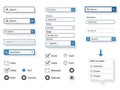 Various ui elements, isolated on white background Royalty Free Stock Photo