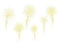 Fireworks display isolated on white background Royalty Free Stock Photo
