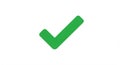 Green Check Mark Icon on White Background Royalty Free Stock Photo