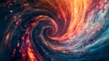 Neon Swirls and Spirals Abstract Background Image - Cosmic Nebula Glow Astro Poster